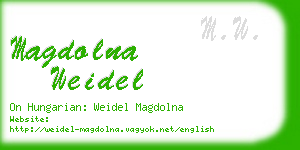 magdolna weidel business card